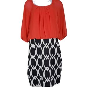 Enfocus Studio Women’s Career  Dress Size 6 Red Black